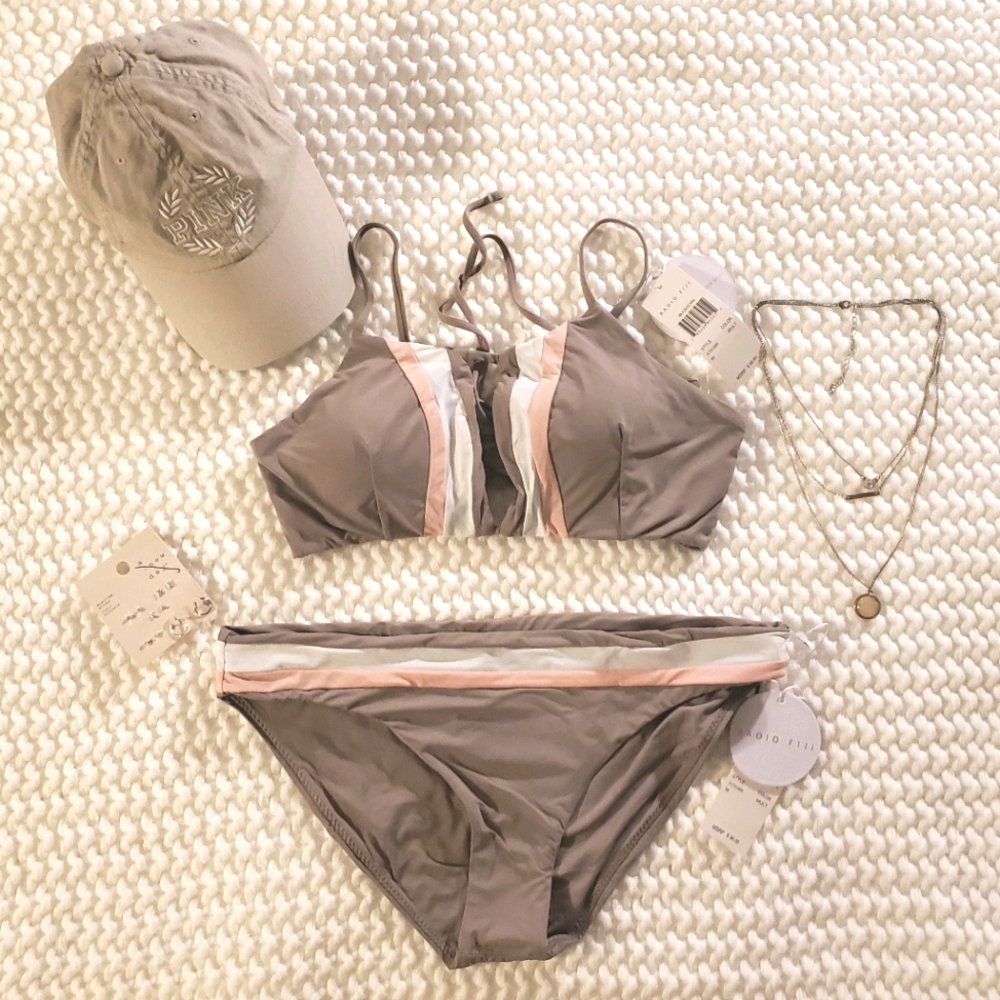 Anthropologie Radio Fiji Sporty Swim Set